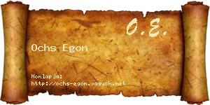 Ochs Egon névjegykártya